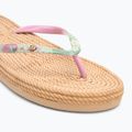 ROXY South Beach III green/pink women's flip flops 7