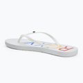 ROXY Sandy III women's flip flops white/rainbow monogram 3