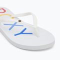 ROXY Sandy III women's flip flops white/rainbow monogram 6