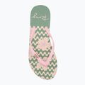 Women's ROXY Viva Stamp II sage flip flops 5