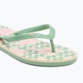 ROXY Tahiti VII green/pink women's flip flops 7