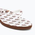 ROXY Portofino III women's flip flops dc light brown/white 7