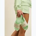 Women's ROXY Slippy II green stripe flip-flops 6