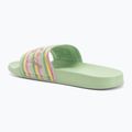Women's ROXY Slippy II green stripe flip-flops 3