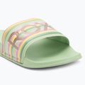 Women's ROXY Slippy II green stripe flip-flops 7