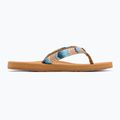 Women's ROXY Porto Raffia II blue depths flip flops 2