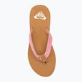 ROXY Porto Raffia II raspberry women's flip flops 5