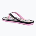 ROXY Tahiti VII children's flip flops black/pink stencil 3