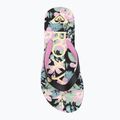 ROXY Tahiti VII children's flip flops black/pink stencil 5