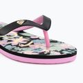ROXY Tahiti VII children's flip flops black/pink stencil 7