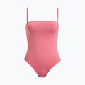 Women's one-piece swimsuit ROXY Solid Beach Classics Bandeau heather rose