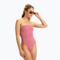 Women's one-piece swimsuit ROXY Solid Beach Classics Bandeau heather rose 2