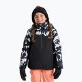 Children's snowboard jacket ROXY Galaxy true black/big flower