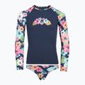 Longsleeve + bikini bottoms ROXY Morning Flower Lycra Set mood indigo morning flowers