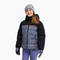 Children's snowboard jacket ROXY Snowyhill Printed Puffy true black wildin out rg