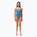 Lacoste women's one-piece swimsuit MF7264 mascarpone / sloe 0 / underground 4