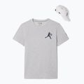 Men's tennis shirt Lacoste TH1044 silver chine/navy blue