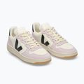 Women's shoes VEJA V-10 Prime Leather pure/black/parme