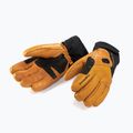 Heated gloves Therm-ic Freeride Ultra Heat + Ultra Heat S-Batteries black/light brown 3