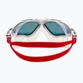 Aquasphere Vista white/silver/mirror red titanium swim mask MS5050915LMR 5