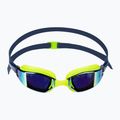 Aquasphere Xceed bright yellow/navy blue/mirror yellow titanium swim goggles EP3037104LMY 2