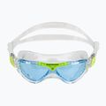 Aquasphere Vista transparent/bright green/blue children's swim mask MS5630031LB 2