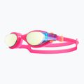 Children's swimming goggles TYR Vesi Mirrored gold/ pink/ pink