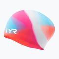 Swim cap TYR Tiedye Long Hair Multicolor Jr pink/blue/orange