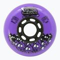 Roller skate wheels FR Skates Street Invaders Wheels 80mm/84A X4 purple/black