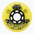 Roller skate wheels FR Skates Street Invaders Wheels 80mm/84A X4 yellow/black