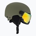 Alpina Arber Visor Q Lite olive matt ski helmet 4