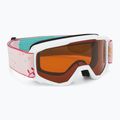 Alpina children's ski goggles Piney white/ flower matt/ orange