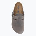 Slides BIRKENSTOCK Boston Soft Footbed Oiled Leather Narrow iron 5