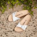 BIRKENSTOCK Madrid BF Narrow white slides 3