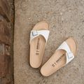 BIRKENSTOCK Madrid BF Narrow white slides 12