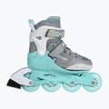 Powerslide Rocket grey/teal children's roller skates 10