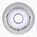Roller skate wheels Powerslide Neons LED 72 mm/85A 4 pcs. white