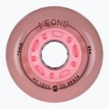 Roller skate wheels Powerslide Neons LED 72 mm/85 A 4 pcs. rose