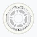 Roller skate wheels Powerslide Neons LED 84 mm/85A 4 pcs. white