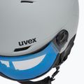 Ski helmet UVEX Wanted Visor rhino matt/mirror blue/smoke 8