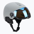 Ski helmet UVEX Wanted Visor rhino matt/mirror blue/smoke 9