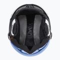 Children's ski helmet UVEX Rocket Visor Jr white/black matt/mirror blue/smoke 4