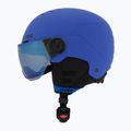 Children's ski helmet UVEX Rocket Visor Jr blue matt/mirror blue/smoke 3