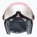 Children's ski helmet UVEX Rocket Visor Jr pink confetti matt/mirror silver/lasergold lite 3