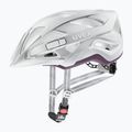 Bike helmet UVEX City Active silver/plum matt