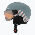 Children's ski helmet UVEX Rocket Visor Jr rhino/blush matt/mirror silver/lasergold lite 3
