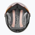Children's ski helmet UVEX Rocket Visor Jr rhino/blush matt/mirror silver/lasergold lite 4