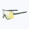 UVEX Sportstyle 236 Set moss green black mat/mirror yellow cycling glasses 53/3/004/7216 7