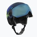 Children's ski helmet UVEX Rocket Visor Jr blue puzzle matt/mirror blue/smoke 9