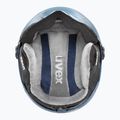 Children's ski helmet UVEX Rocket Visor Jr blue puzzle matt/mirror blue/smoke 4